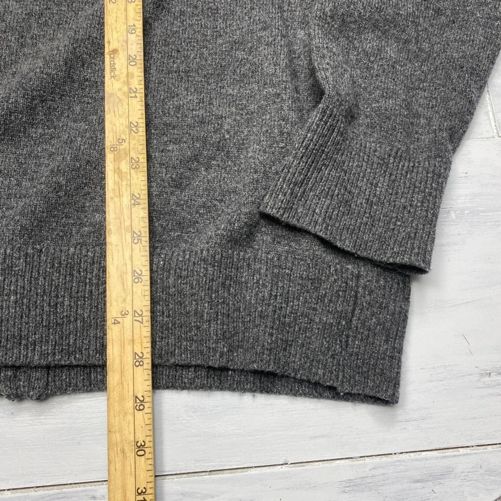 Banana Republic Merino Wool Fair Isle Hoodie Sweater Mens XL Grey Red Full Zip